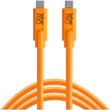 TetherGuard LeverLock & Cable Kit, USB-C to USB-C, 15' (4.6m), Straight to Straight - High-Visibility Orange