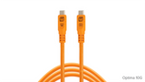 Tether Tools - TetherPro Optima 10G Mobile Tethering Kit "š¬" 6"𬲠(1.8m) Straight to Straight, High-Visibility ORG Cable, AeroTab, TetherGuard ThreadMount