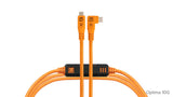 Tether Tools - LeverLock & Cable Kit, Optima 10G, Straight to Right Cable, High-Visibility Orange
