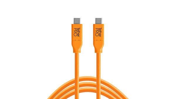 TetherPro USB-C to USB-C, 15 (4.6m), High-Visibility Orange