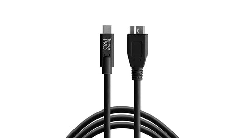TetherPro USB-C to 3.0 Micro-B, 15 (4.6m), Black