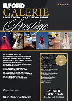 Prestige Smooth Cotton Rag 11"x17", 25 sheets (Special Order)