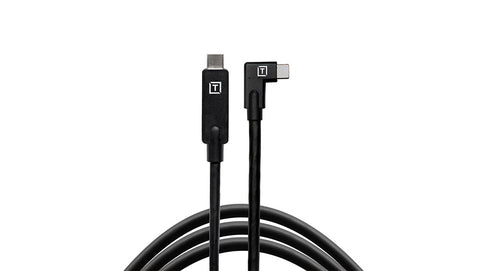 TetherPro USB-C to USB-C Right Angle - Black