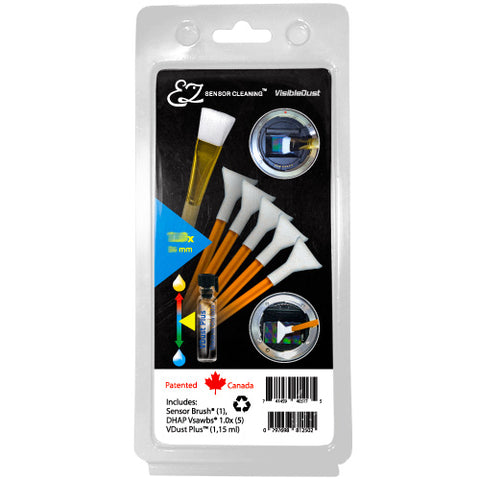EZ Sensor Cleaning Kit PLUS - VDust Plus + 5 Orange DHAP 1.0x Vswabs + Sensor Brush