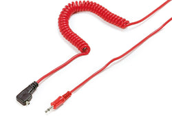 Kaiser Flash Cable Red, 10 m (33 ft.), with PC plug and jack plug, 3.5 mm (Diameter)