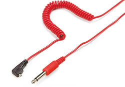 Kaiser Flash Cable Red, 10 m (33 ft.), with PC plug and jack plug, 6.35 mm (Diameter)
