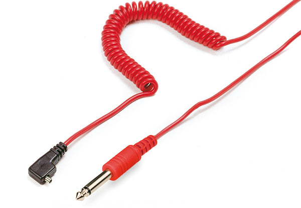 Kaiser Flash Cable Red, 10 m (33 ft.), with PC plug and jack plug, 6.35 mm (Diameter)