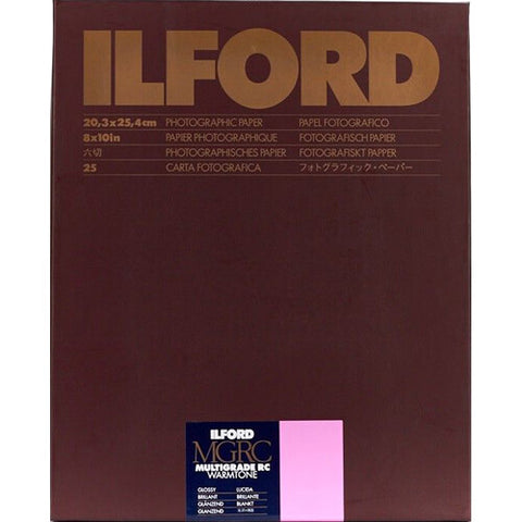 ILFORD - Multigrade Warmtone Resin Coated Paper, 8x10", Glossy Finish, 25 Sheets (Special Order)