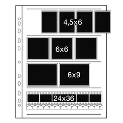 Kaiser Negative Filing Sheets for 60 mm film for 4 negative strips, Glassine, 100 sheets