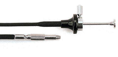 Kaiser Cable Release, with tightening screw, with black fabric covering, 50 cm (19.7)