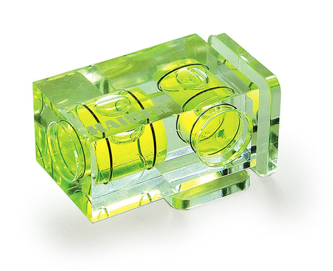 Kaiser Duplex Spirit Level, with one level each and two mounting shoes for landscape and portrait position.