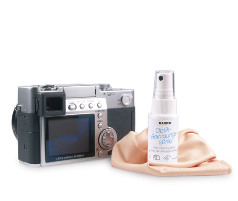Kaiser Display and Optics Cleaning Set, consisting of cleaning fluid in pump spray dispenser Display Clean, 25 ml and micro fiber cloth