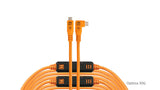 Tether Tools - TetherPro Optima 10G USB-C, Straight to Right Angle Cable, High-Visibility Orange