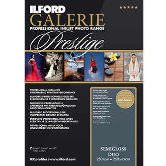 Ilford Galerie - Prestige Semi Gloss Duo 8.5"x11", 25 sheets