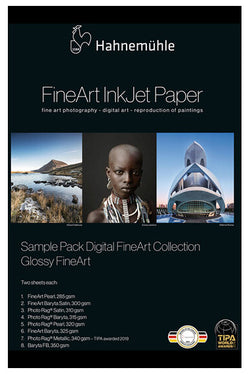Hahnemuhle - Glossy FineArt Inkjet Paper Sample Pack - 8.5 x 11"