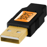 TetherPro USB 2.0 to Mini-B 8-Pin Cable, 1ft (30cm), Black