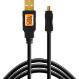 TetherPro USB 2.0 to Mini-B 8-Pin Cable, 1ft (30cm), Black