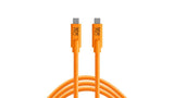 Tether Tools - Starter Tethering Kit with USB-C to USB-C 15' (4.6m) Straight to Straight, High Visibility Orange, TetherGuard Camera Support, TechManager Bag