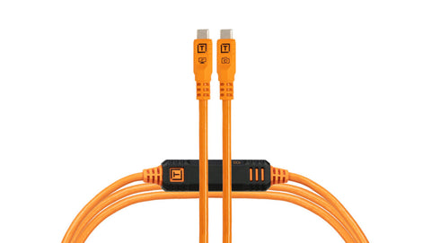 Tether Tools - TetherPro Optima 10G USB-C, Straight to Straight Cable, High-Visibility Orange