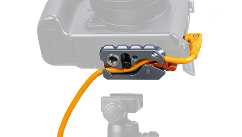 Tether Tools - LeverLock® Plus & Cable Kit, Optima 10G, Straight to Right Cable, High-Visibility Orange