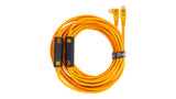 TetherGuard LeverLock & Cable Kit, USB-C to USB-C, 31′ (9.4m), Straight to Right - High-Visibility Orange