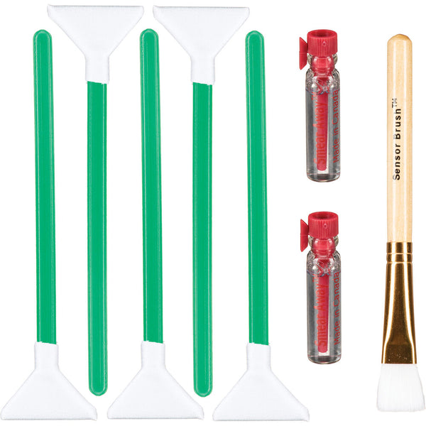 EZ Sensor Cleaning Kit PLUS - Smear Away + 5 Green 1.0x Vswabs + Sensor Brush