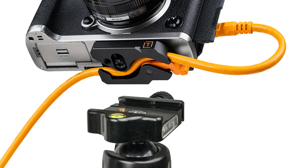 Tether Tools - LeverLock & Cable Kit, Optima 10G, Straight to Straight Cable, High-Visibility Orange