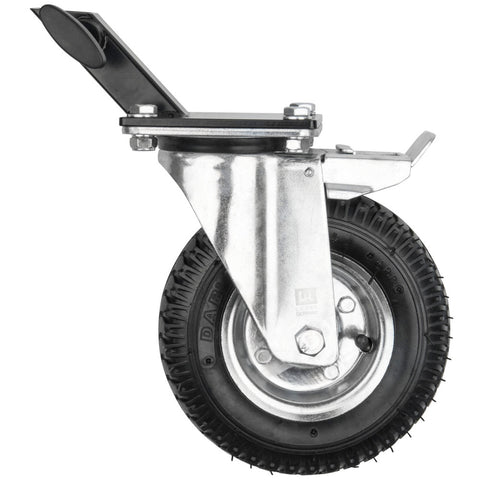 Kupo 215mm Pneumatic Wheel Square Adapter Caster with Brakes