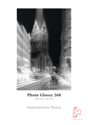 Hahnemuhle - Photo Glossy 260 Paper 44" x 100' Roll, 3" core