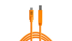 TetherPro USB-C to 3.0 Male B, 15 (4.6m), High-Visibility Orange