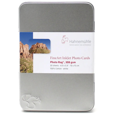 Hahnemuhle 4x6 Photo Rag 308gsm Cards - 30 Sheets