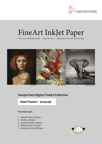 Hahnemuhle - Matte Textured Sample Pack - 13"x19", 10 sheets
