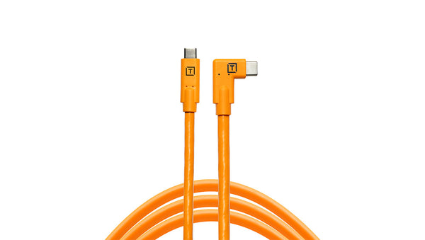 TetherPro USB-C to USB-C Right Angle - Orange