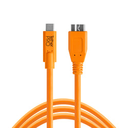 TetherPro USB-C to 3.0 Micro-B, 15ft (4.6m), High-Visibility Orange