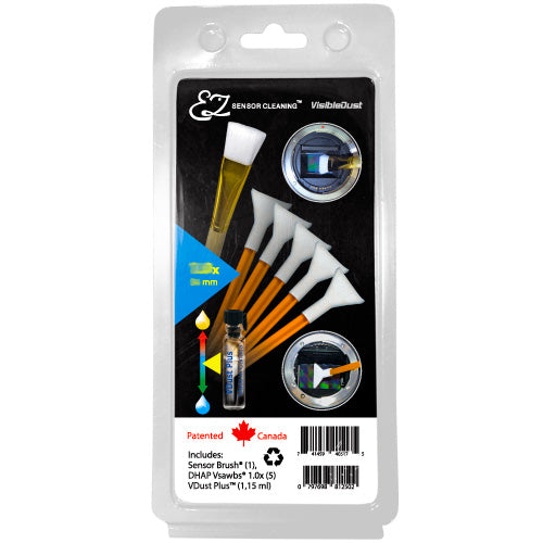 EZ Sensor Cleaning Kit PLUS - VDust Plus + 5 Orange DHAP 1.0x Vswabs + Sensor Brush