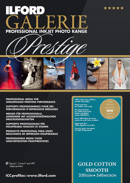 Prestige Gold Cotton Smooth 8.5"x11", 25 sheets