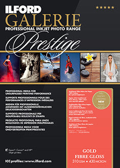 Prestige Gold Fibre Gloss - 17"x22", 25 sheets (Special Order)
